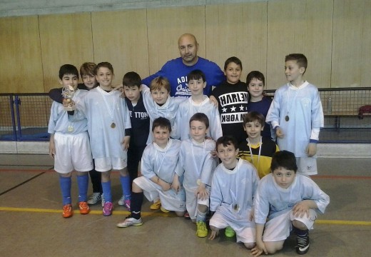 Os benxamíns das Escolas Deportivas de Fútbol Sala de Brión proclámanse campions da Liga do Tambre de Deporte Escolar